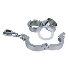 Sanitary Stainless Steel Pipe Clamps with Gasket Unions